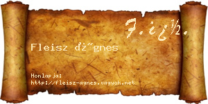 Fleisz Ágnes névjegykártya